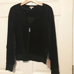 Juicy Couture size large black with sparkles jacke